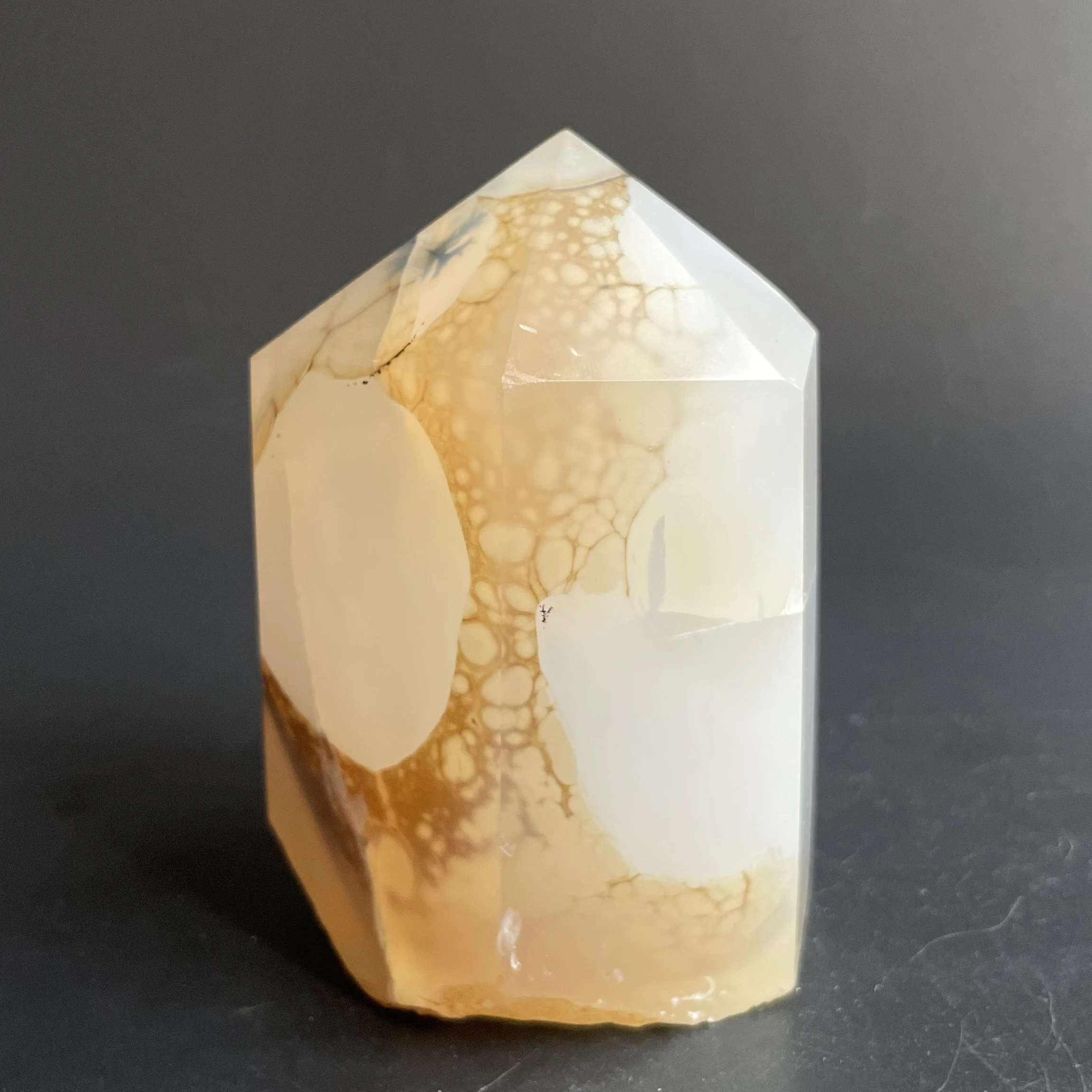 266 г натуральный камень мох Агат геодовая башня кристальная палочка кварцевый