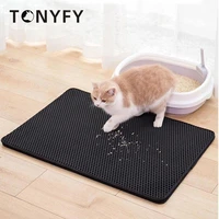 waterproof pet cat litter mat eva double layer cat litter cat bed pad anti splash cat litter box mat clean pad pet supplies