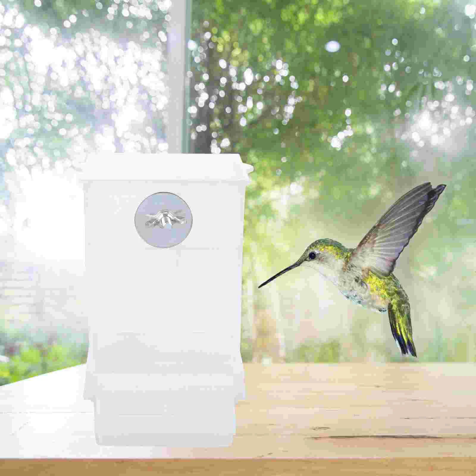 

2 Pcs Parakeet Food Dispenser Tool Toys Backyard Snack Feeder Garden Parrot Clear Squirrel Feeders Bird Box Acrylic Automatic