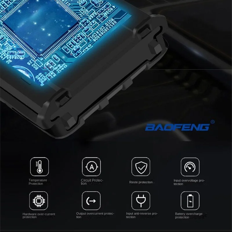 Baofeng Original Battery Uv-5r Interphone Battery Is Suitable for 5r5ra5re Series 1800mAh