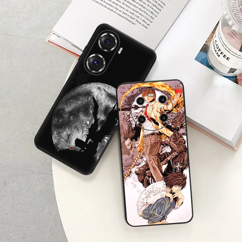 Черный мягкий телефонный чехол для Honor Magic5 Pro X7b X8b X9b X6 X7 X8 X9A X6a X8a 90 70 с аниме Death Note