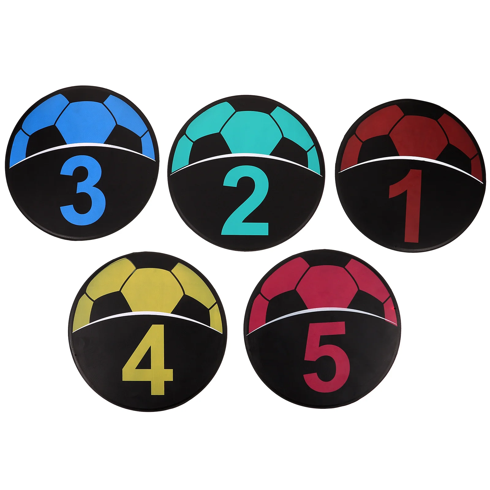 

5Pcs Football Exercising Marking Discs Soccer Training Markers Numbered Spot Markers Soccer Markers