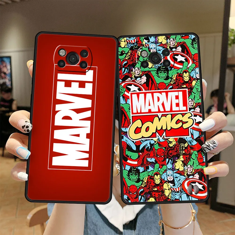 

Cell Case Cover for Xiaomi Poco Redmi M3 8 Pro 7 Note 9 9S 10 11 F3 X3 NFC X4 Note10 TPU Phone Capa Marvel Heroes The Avengers