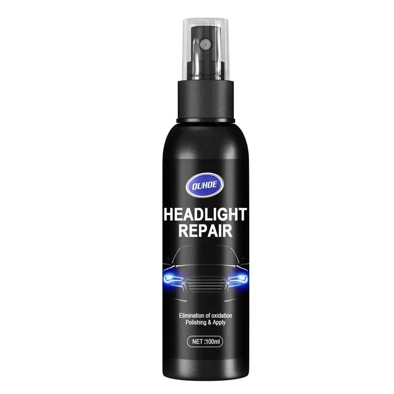 

Headlight Restorer Liquid 100ML Headlight Cleaner Headlight Restoration Spray Automotive Headlight Scratch Recovery High
