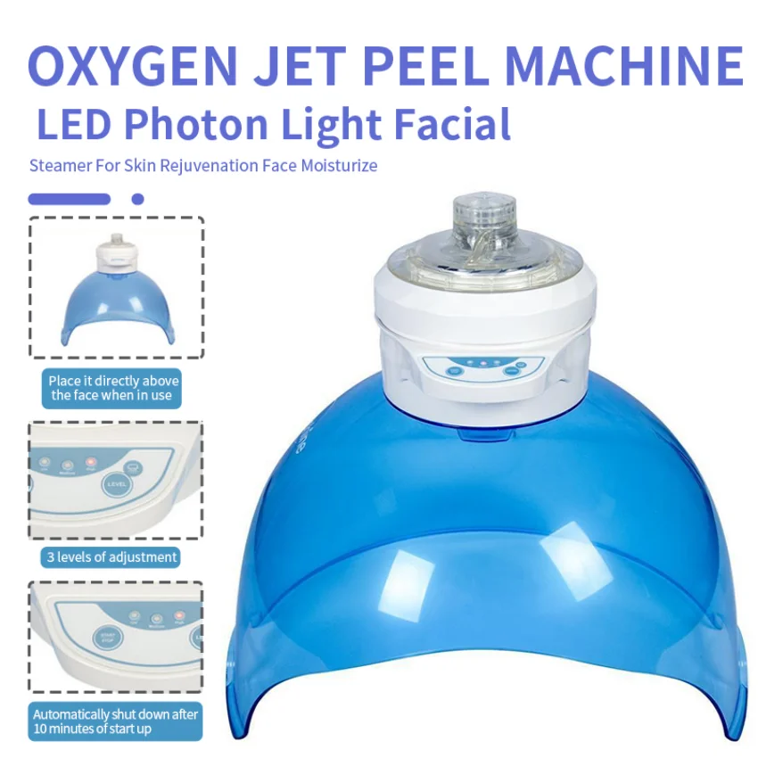 

Personal Care Appliances Led Hydrogen Oxygen Jet Peel Facial Mask Steamer Machine 3 Colors Photon Light Therapy Skin Care Mo