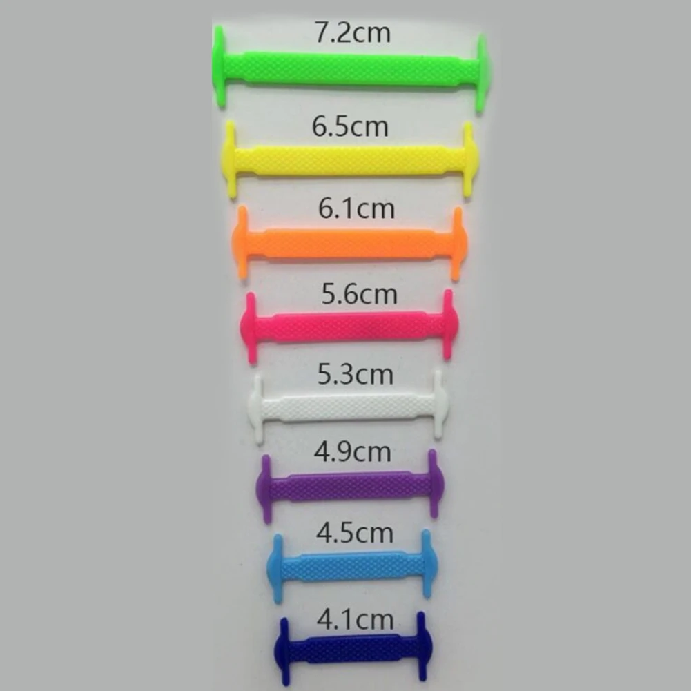 16 Pcs Laces Silicone Elastic Shoelaces Unisex Athletic Creative Lazy No Tie Shoe Lace All Sneakers Fit Quick Shoe Lace