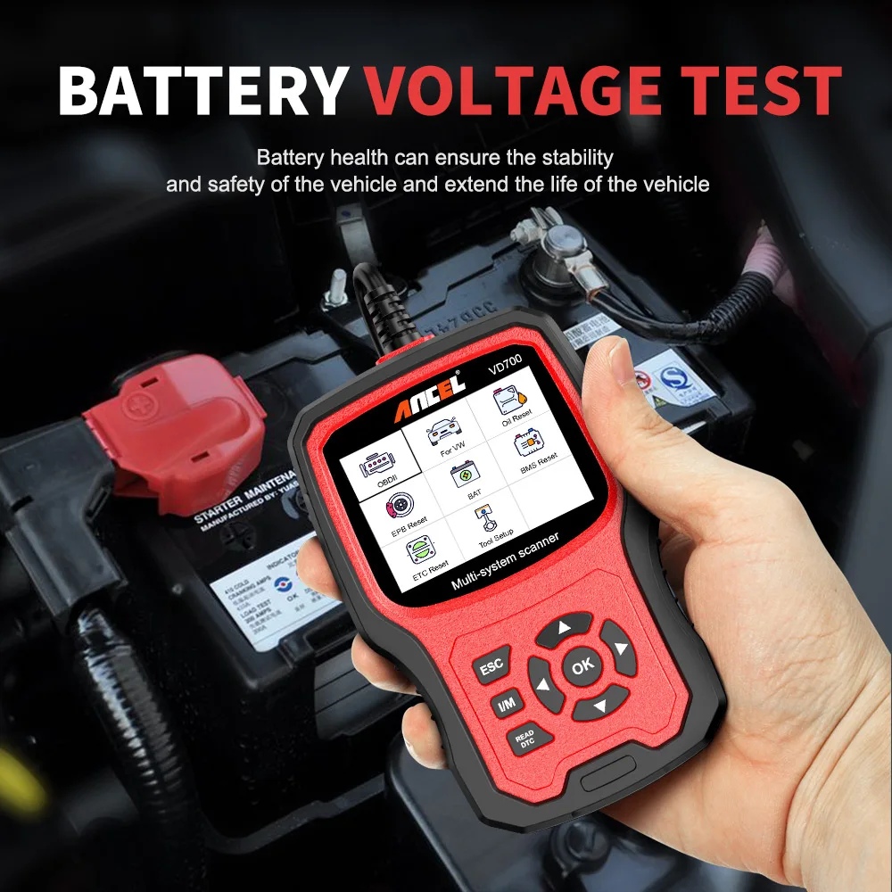 Ancel VD700 OBD2 сканер считыватель кодов двигателя полная система диагностического