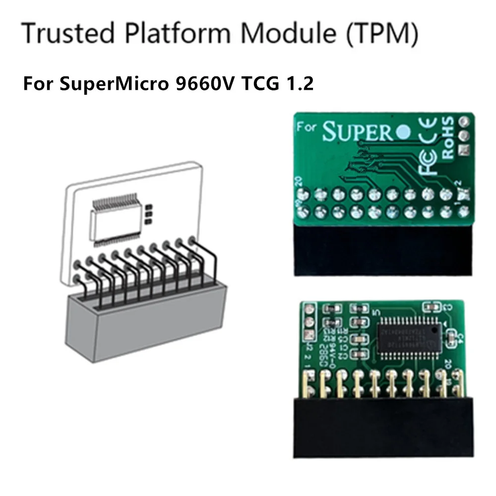 

20Pin TPM 1,2 Модуль надежной платформы для SuperMicro AOM-TPM-9660V TCG 1,2