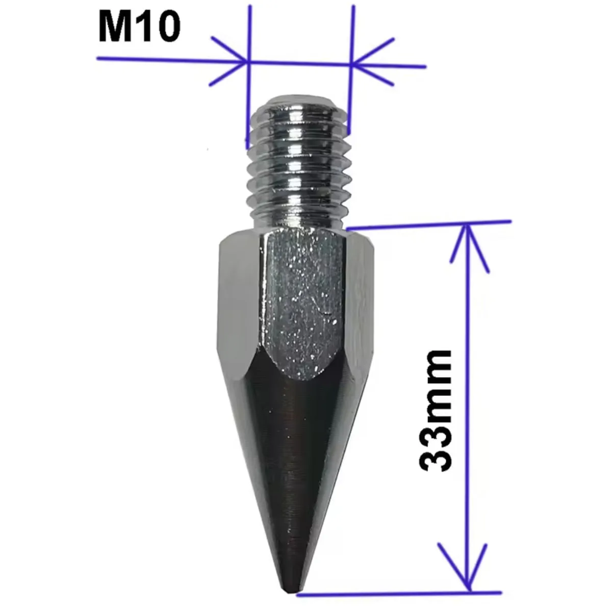 

Мини-наконечник для GPS-штока M10 сталь 33 мм