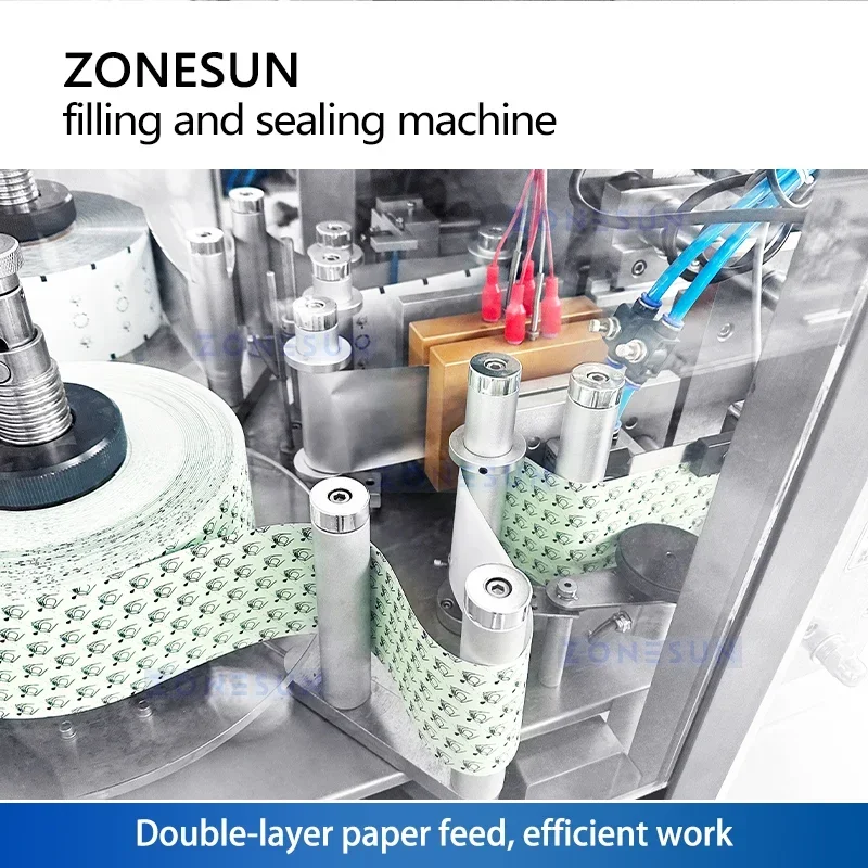 Фото ZONESUN ZS-FS120C Устройство для легкого фасования и запечатывания пакетов-саше для жидких и кремообразных продуктов №5