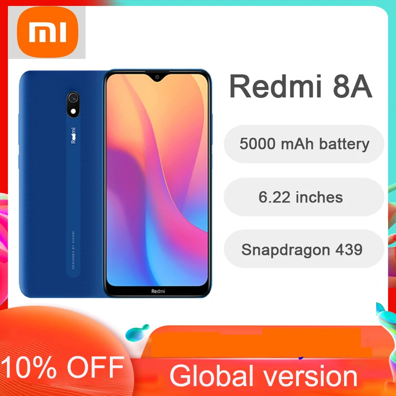 Xiaomi Redmi 8A/7A/9A Smartphone 4GB 64GB 5000mAh Battery Snapdargon 439 12MP Camera Mobile Phone