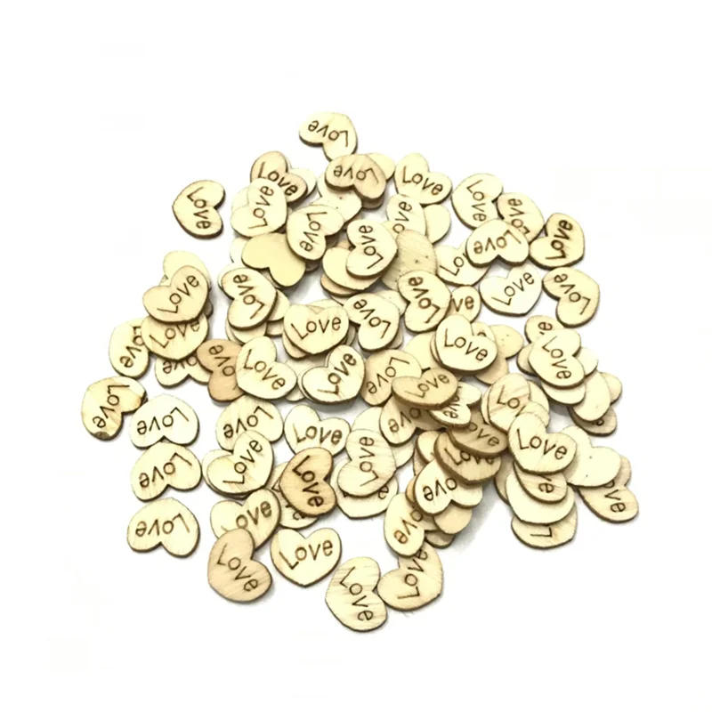 50 шт. 15 мм деревянные Сердца Украшения ручной работы аксессуары для шитья Скрапбукинг товары для творчества для домашнего декора деревянный подарок для любви