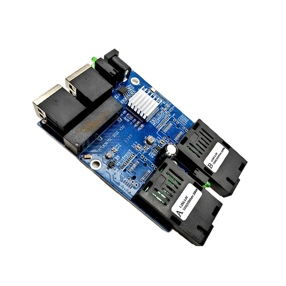 1/5/10 шт. 10/100/1000 м обратный POE G2F2E Fast Ethernet оптоволоконный переключатель выход 12 В