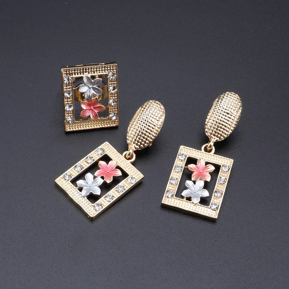 Женский Свадебный комплект из колье серёг браслета и кольца