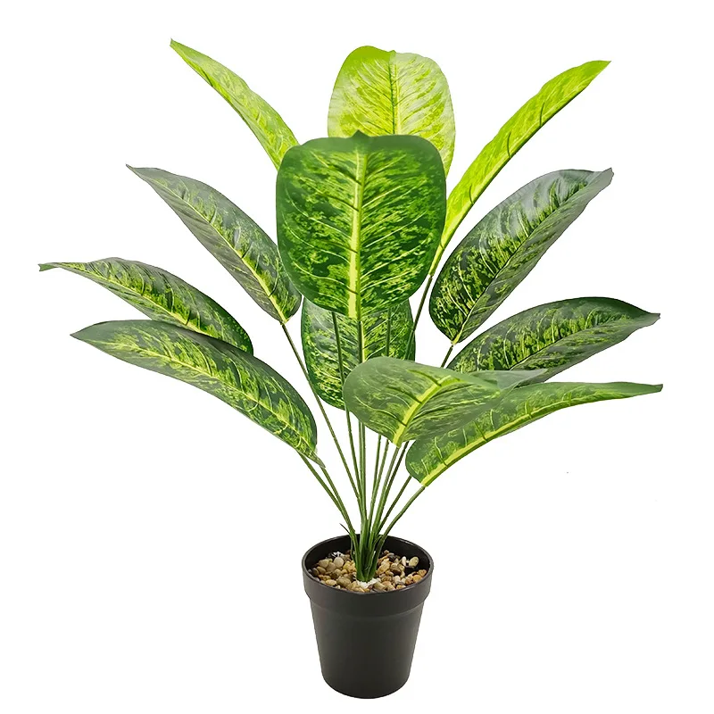 

Customized 65cm Artificial Tropical Plants 22.5cm Huge Leaves Floor Bonsai For home office mall Fake Plant Wall Roof Backdrop