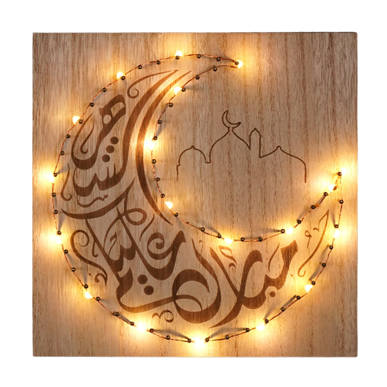 

Светодиодный светильник Eid Mubarak, ночсветильник в виде Луны, украшение для исламского мусульманского фестиваля, украшение для дома