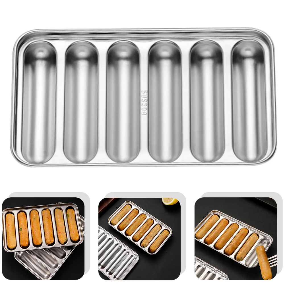 

Baking Hot Dog Mold Sausage Steel Stainless Bread Sandwich Molds Hotdog Pan Baby Tray Toast Diy Making Cake Roll Buns Mould