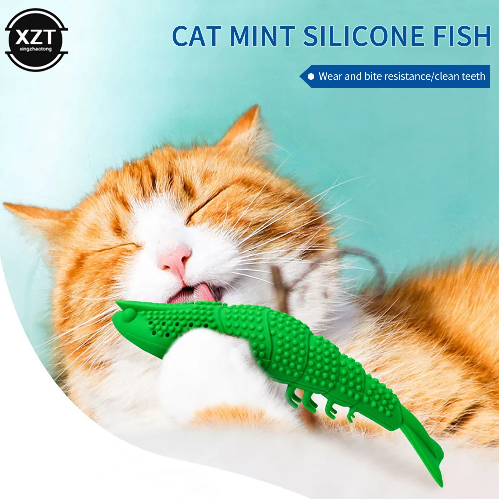 

New Catnip Toys for Cats 360 Degree Teeth Cleaning Accessories Pet Toy Interactive Games Rubber Toothbursh Chew Pet Cat Supplies