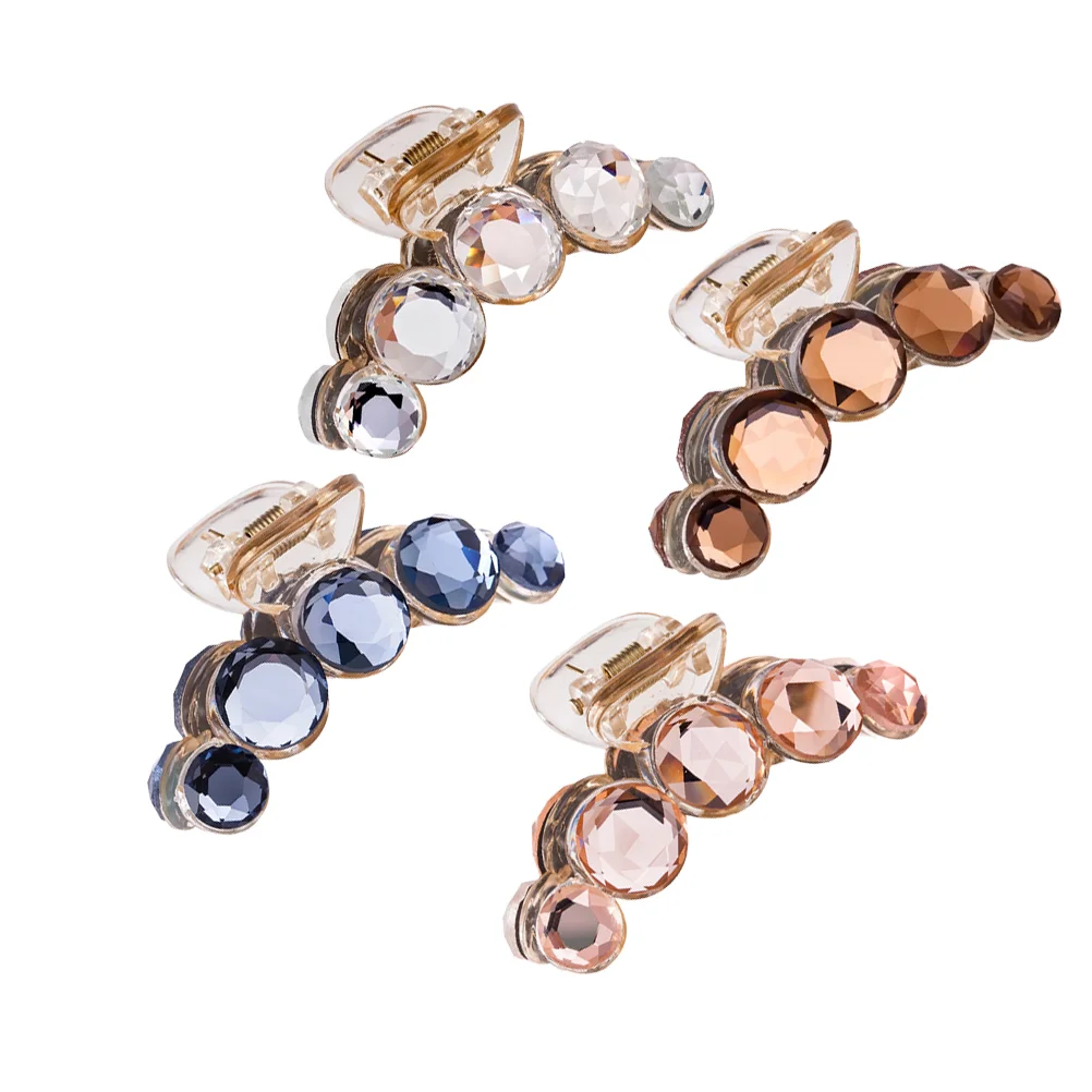 

4 Pcs Catch Clip Hair Claws Ponytail Clips Glitter Plastic Womens Clamps Simple Jaw Grip