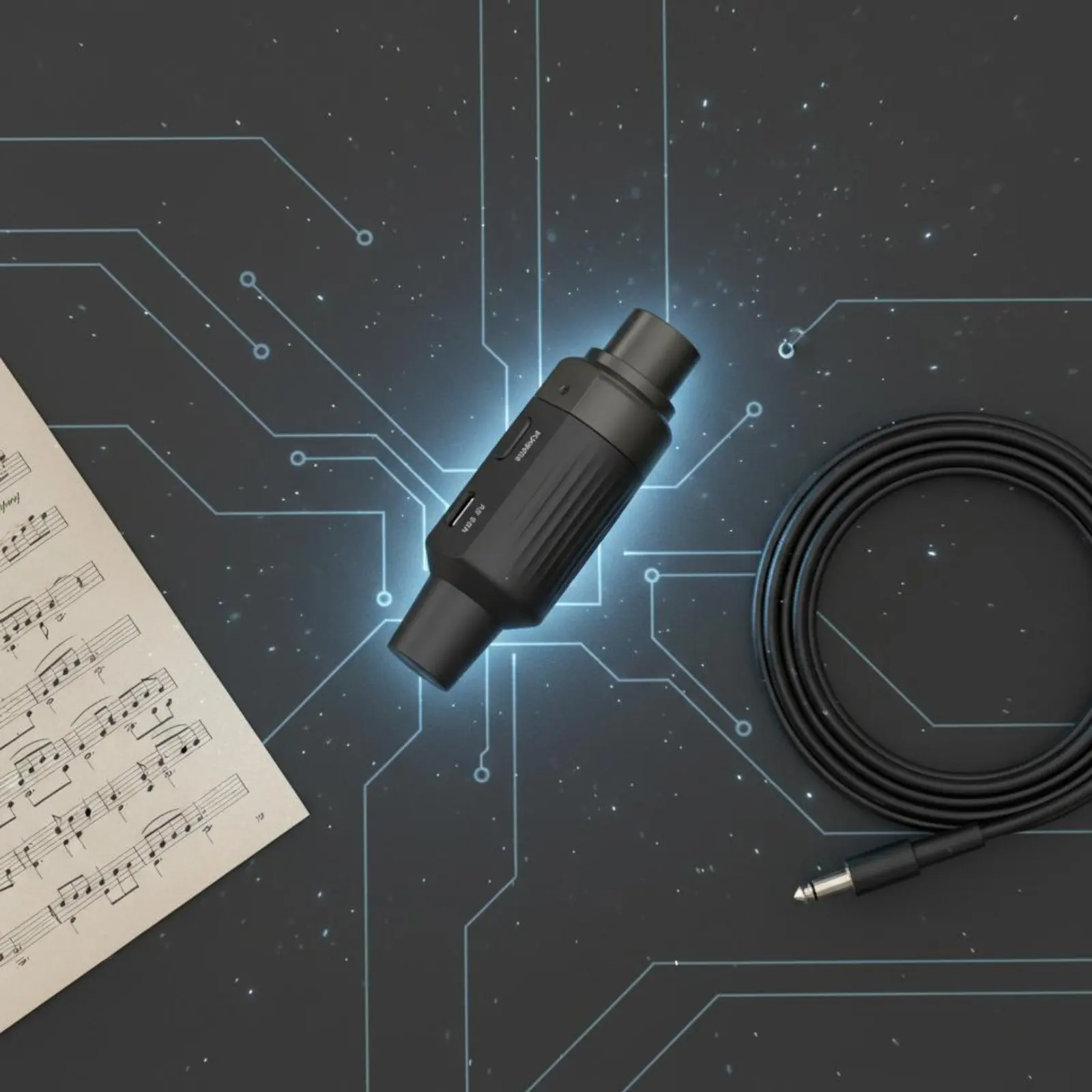 Фото Комплект из 2 беспроводных XLR-передатчиков: стабильная передача, беспроводная аудиосистема, устройство для подключения XLR-входа, приемник, Plug and Play №3