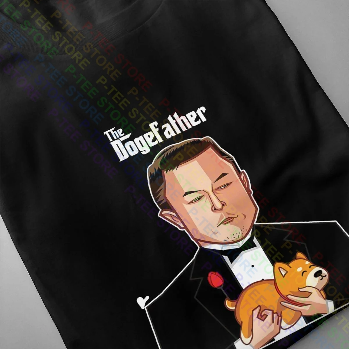Фото Рубашка Dogefather Dogecoin Doge Hodl On The Moon криптомем, футболка, топ, футболка в стиле хип-хоп №2