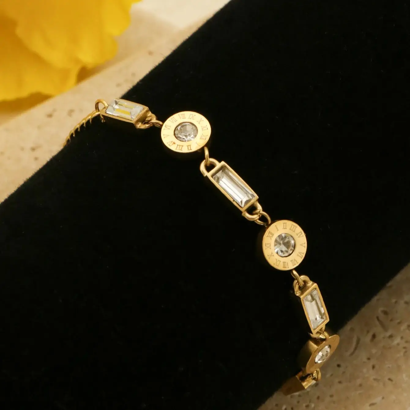 Летний женский браслет с римскими цифрами 1 шт. нестандартный геометрической