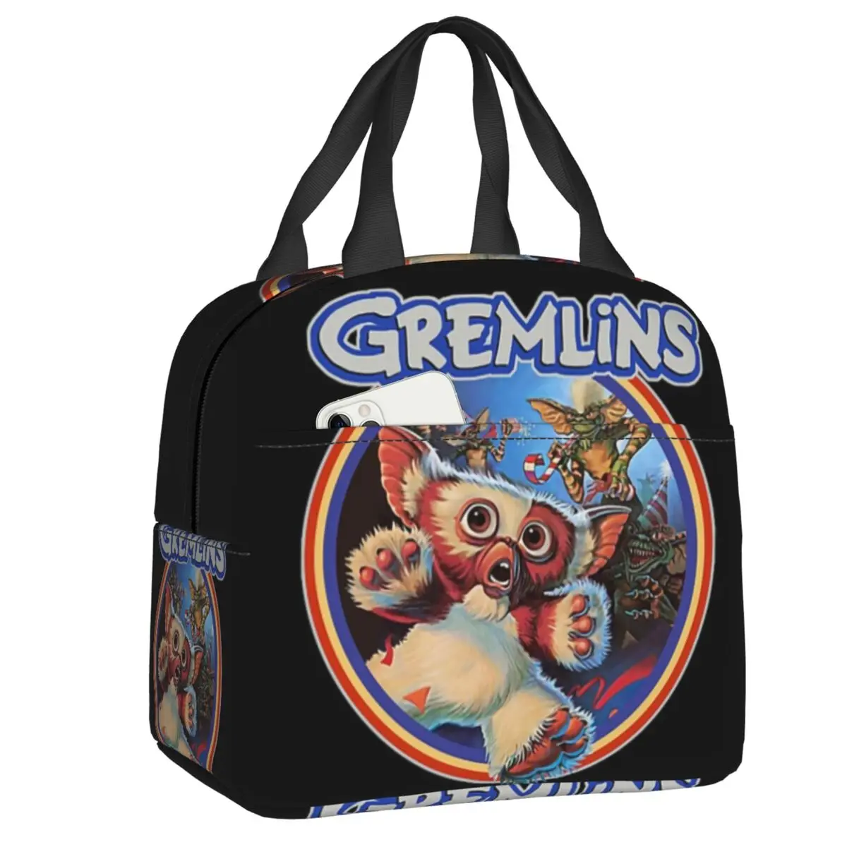 

Vintage Gizmo Gremlins Insulated Lunch Bag for Women Portable Sci Fi Movie Mogwai Monster Thermal Cooler Lunch Box Picnic Travel