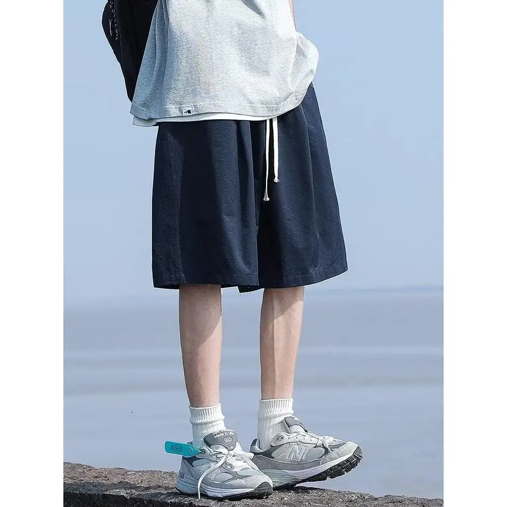 Summer Shorts Men's Korean-Sle Fashionable Loose Ice Silk Large Trunks Thin Outer Wear Fifth Pants Sports Casual