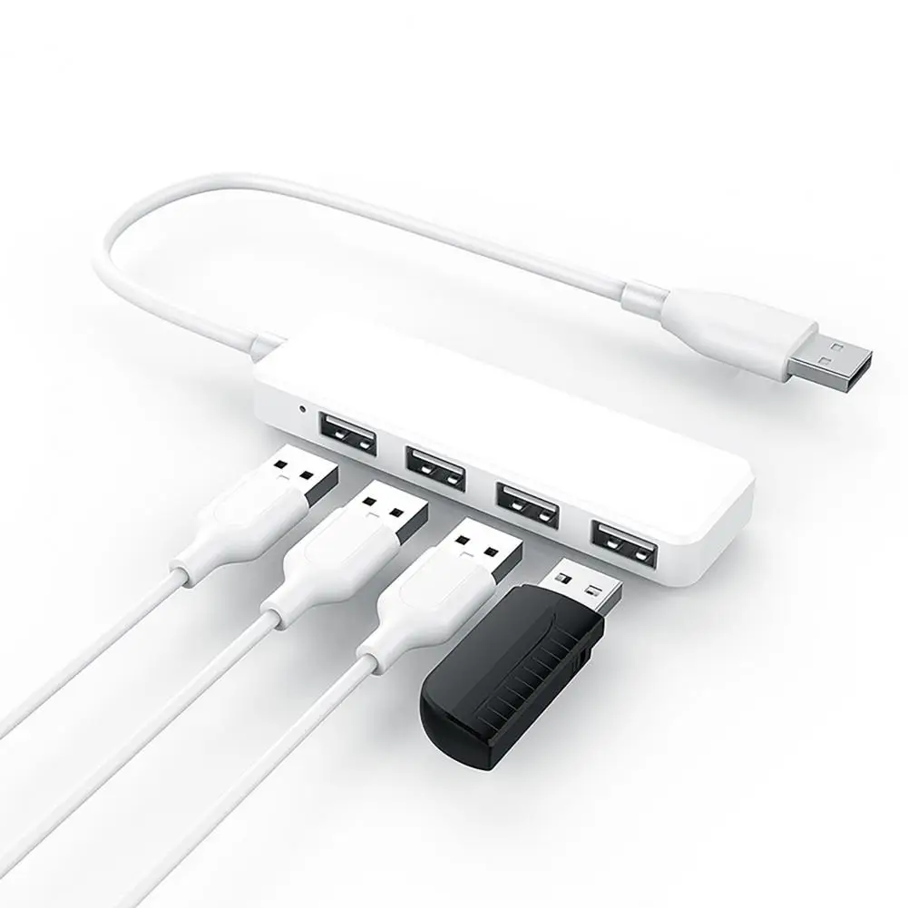 Docking Station Quick Transmission Plug and Play Ultra-thin 4 in 1 USB2.0 Splitter Cable USB Hubs for Computer