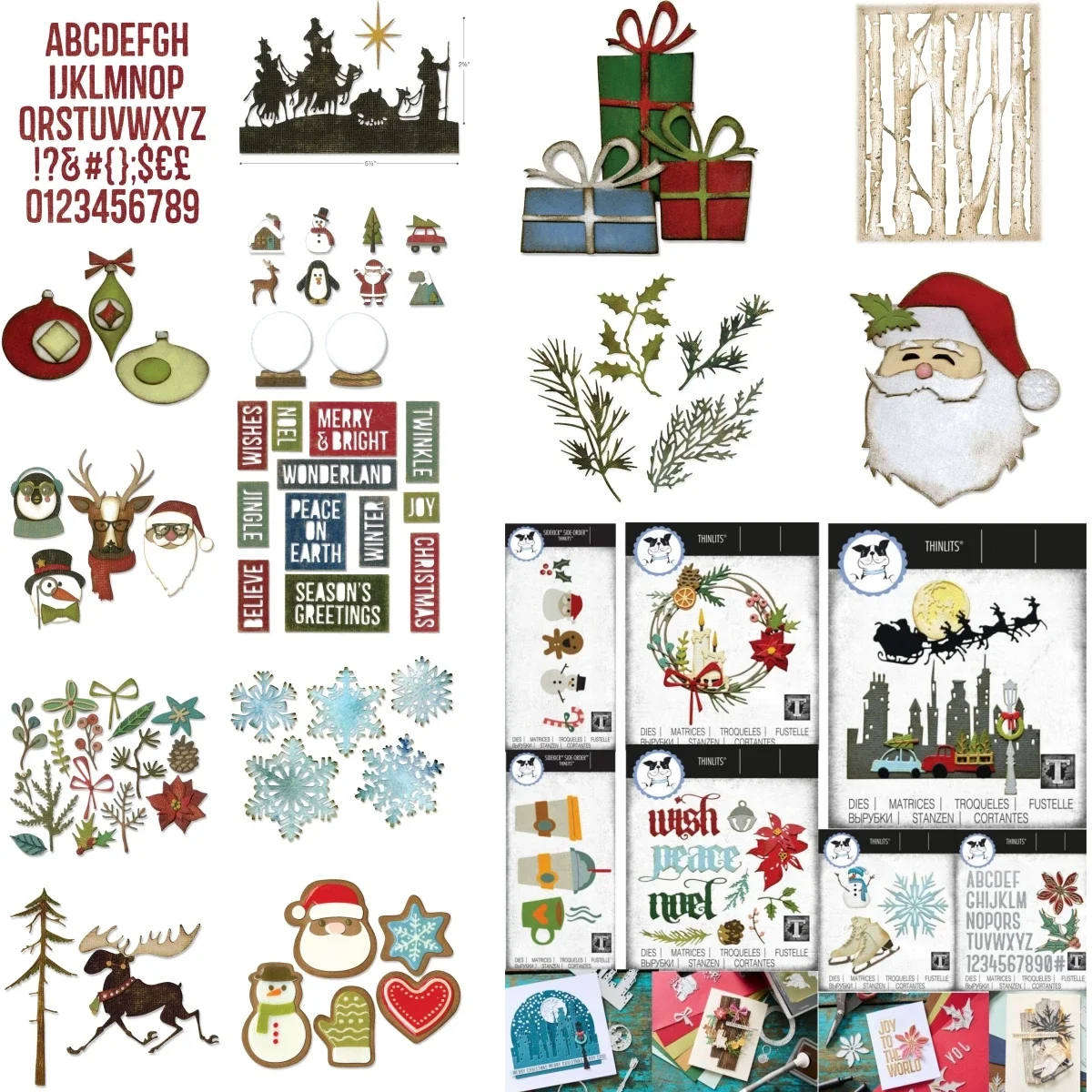 2024 Рождественский венок Санта-Клауса подарочная коробка металлические штампы