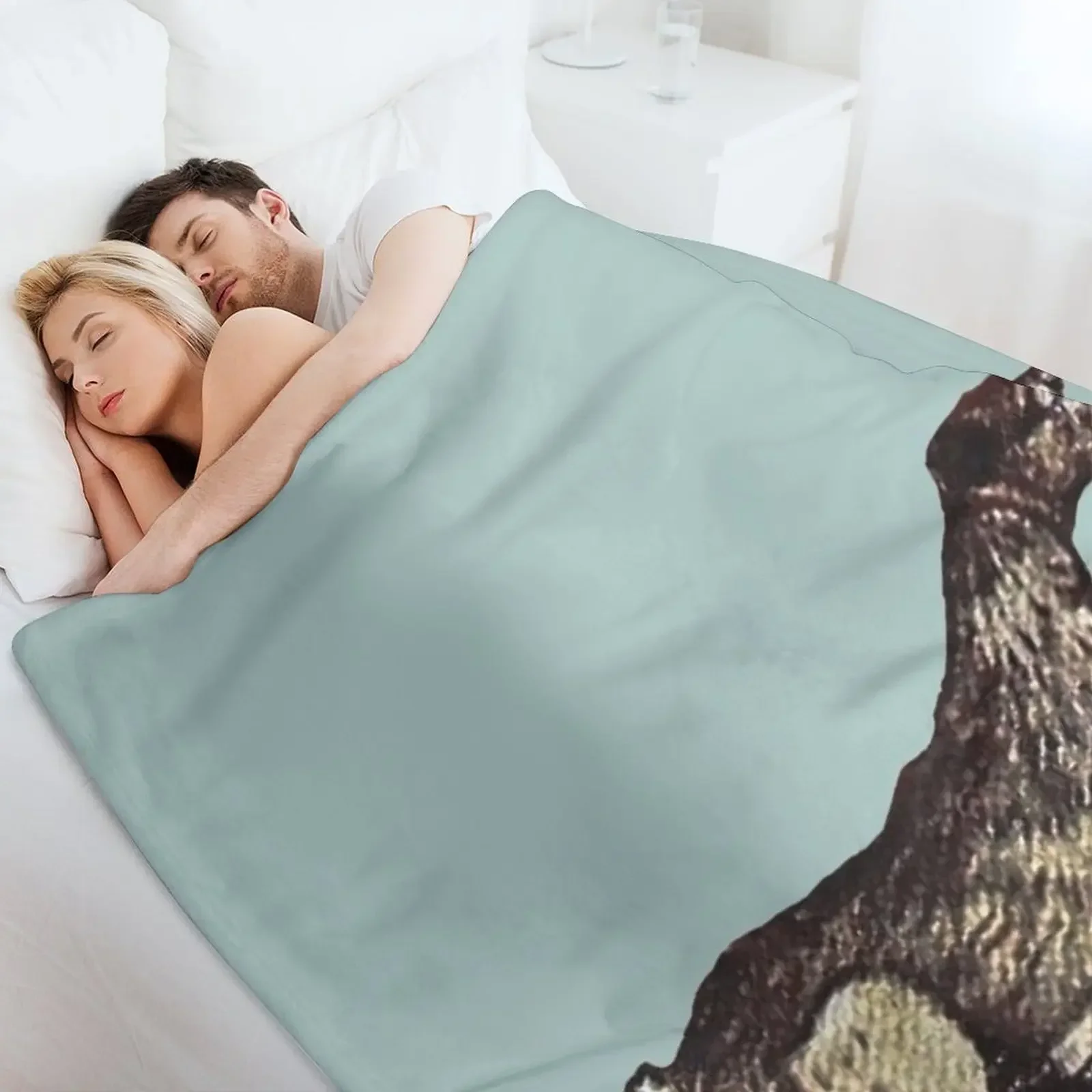 Одеяло Cecil Aldin- Deerhound движущееся роскошное утолщенное для декоративного дивана