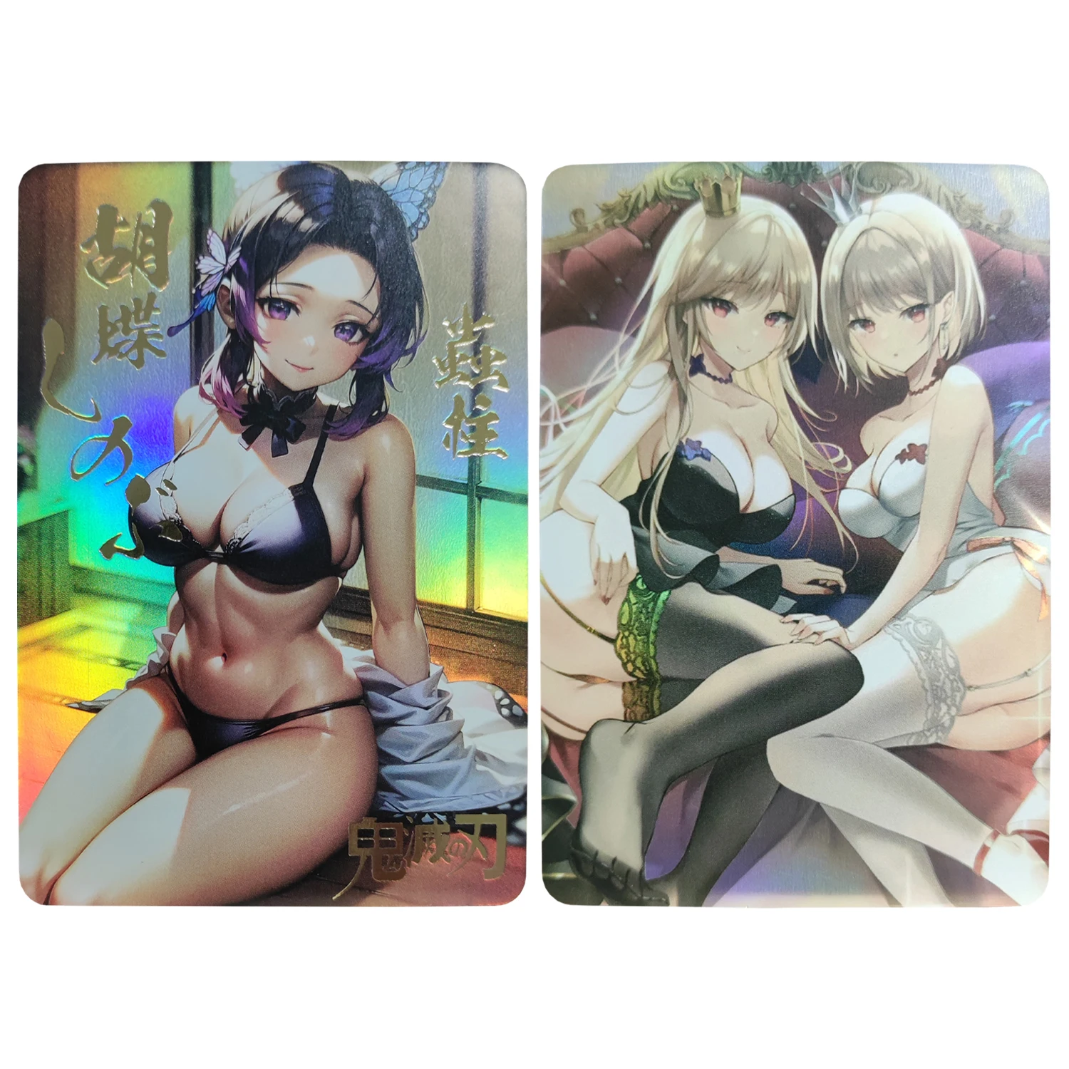 

2 модели Аниме Девушки Flash Card Kochou Shinobu нижнее белье серии униформы классические аниме игровая коллекция карт подарочные игрушки