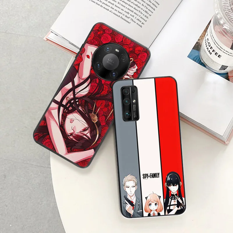 Чехол для телефона Google Pixel 6 Pro 5 5a 4 4a 3 XL Spy X Family Anime Huawei Mate 20 10 40 Lite мягкий черный -