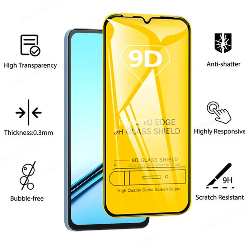 4 шт. 9D полное закаленное стекло для Realme Note 50 GT NEO 5 SE 3T 2T Защитная пленка экрана 12 11 10