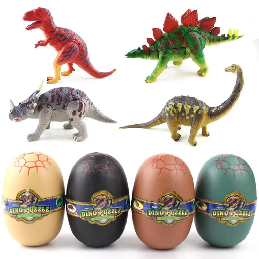 

4Pcs/Set 4D Assembly Dinosaur Eggs Modeling Deformed Toys Kids Educational Props