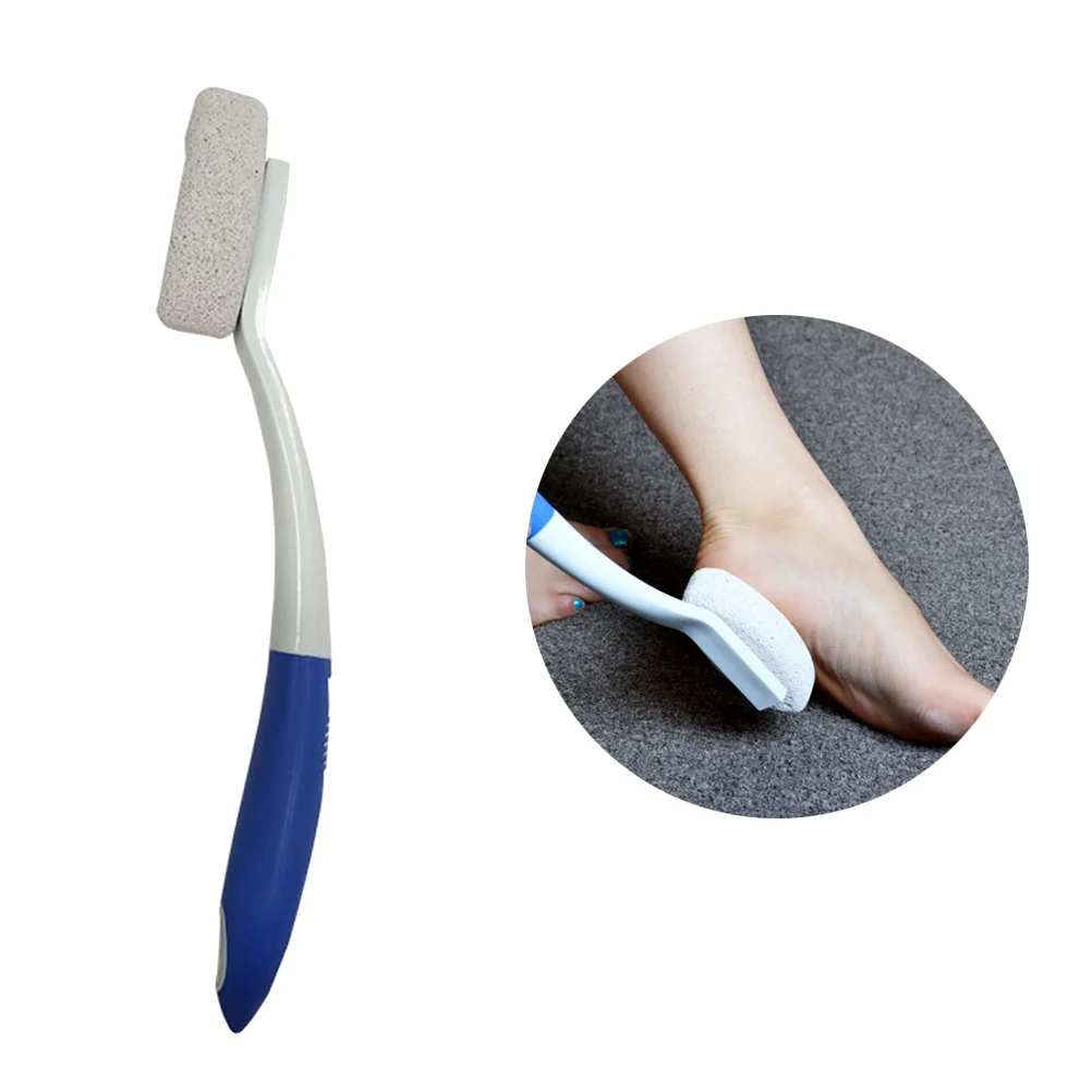 

Foot Brush Pumice Remover Callus Skin Scrubber Dead Exfoliator Stone Cleaning Handle Punice Feet Long File Cleaner Bathtub Hard