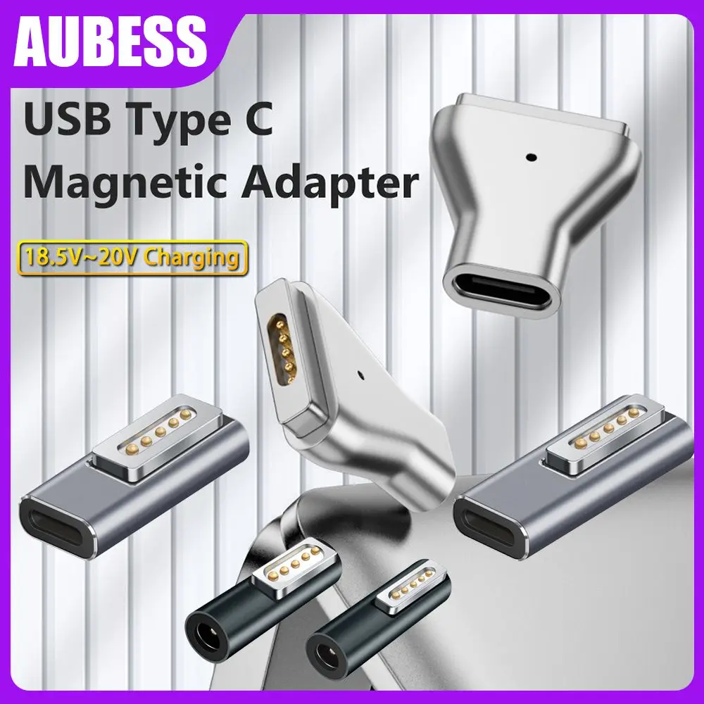 

Black Adapter Magnetic Interface Quick Conversion Charging Automatic Identification Support Pd Fast Charging Computer Connector