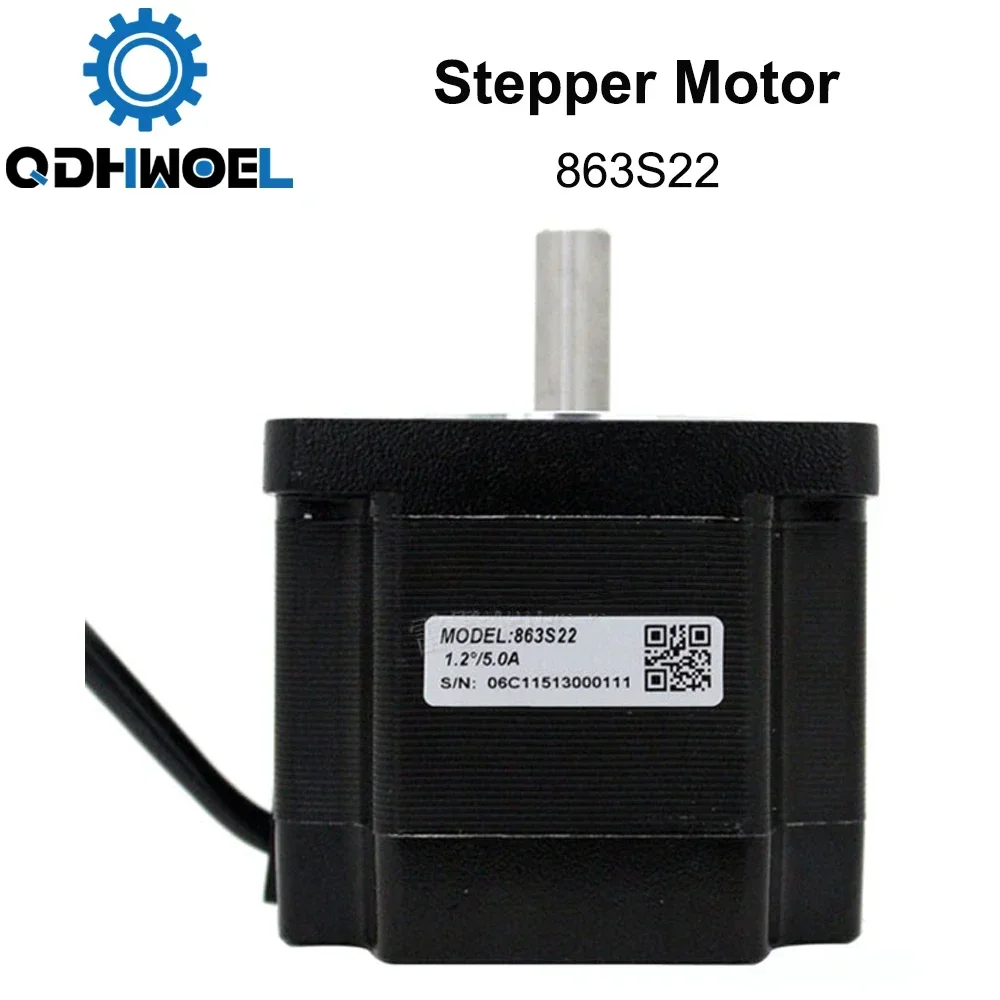 Фото QDHWOEL Leadshine 3-фазный шаговый двигатель 863S22 для NEMA34 5A Длина 71 мм Вал 12 мм №2