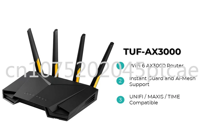 

TUF-AX3000 TUF Gaming AX3000 Dual Band WiFi 6 Gaming Router Mesh WiFi AiMesh MU-MIMO with dedicated Gaming Port, AiMesh Wif