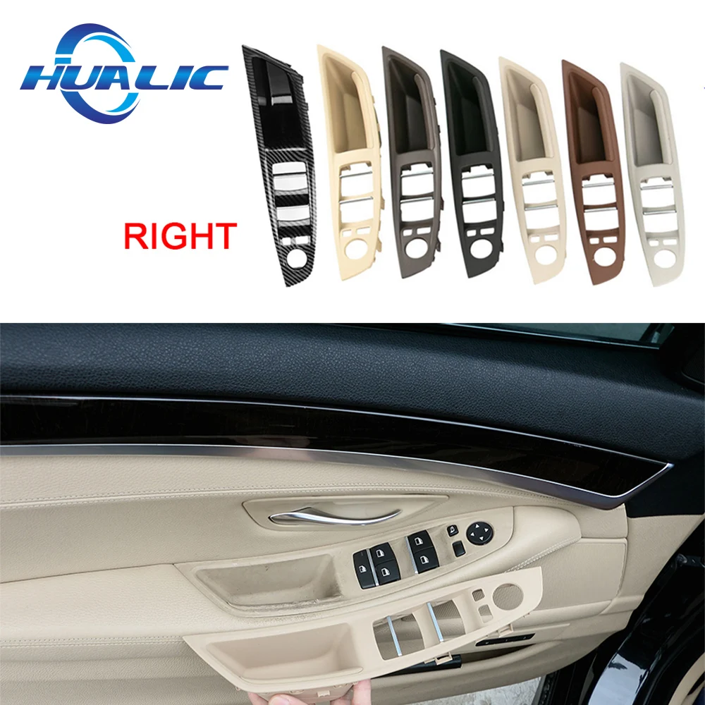 

HUALIC Original Right Hand Drive LHD For BMW 5 Series F10 F18 F11 Black Car Interior Inner Door Handle Panel Pull Trim Cover