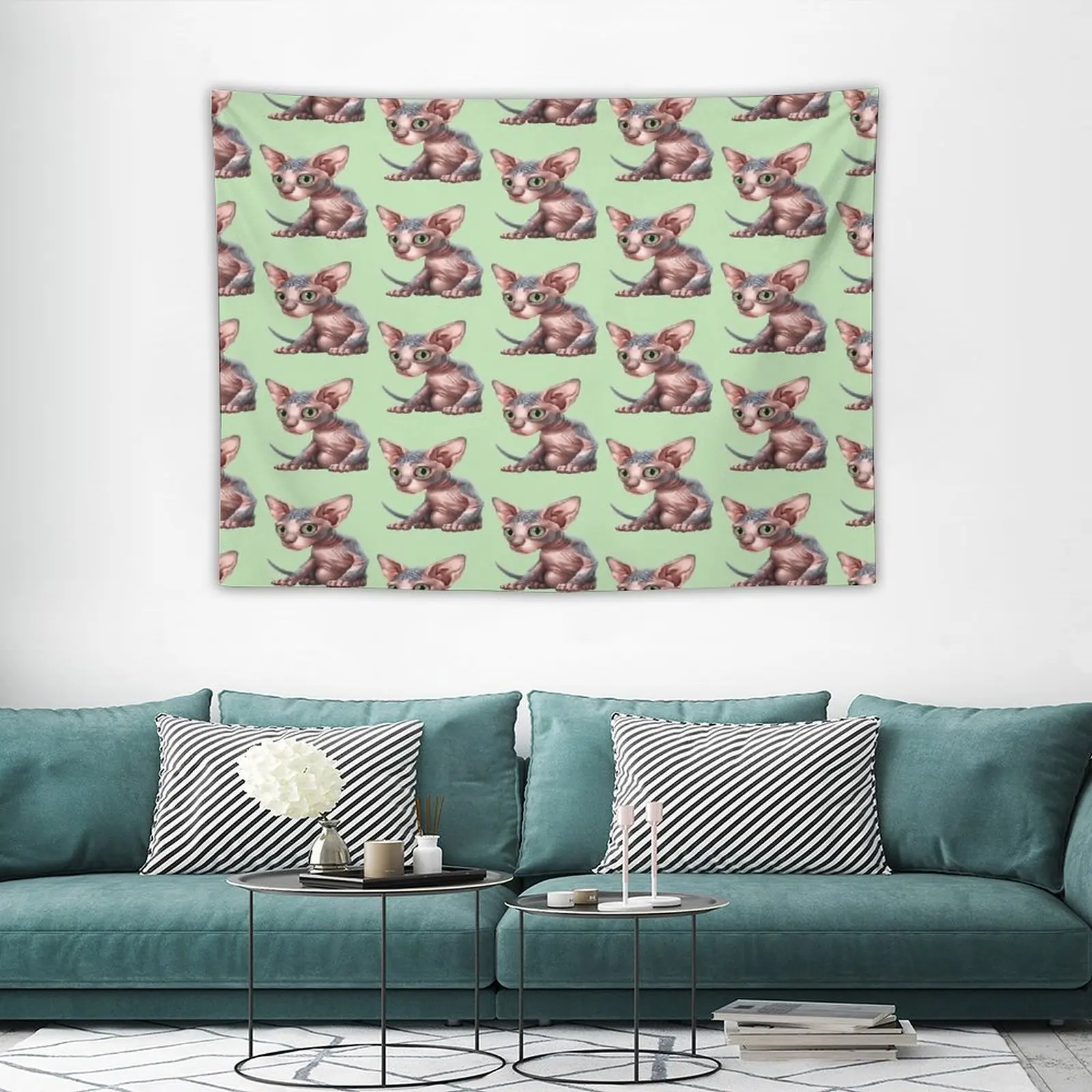 

Ganesha Cat-a-clysm Sphynx Kitten - Classic Tapestry Aesthetic Decoration Kawaii Room Living Room Decoration Home Decoration