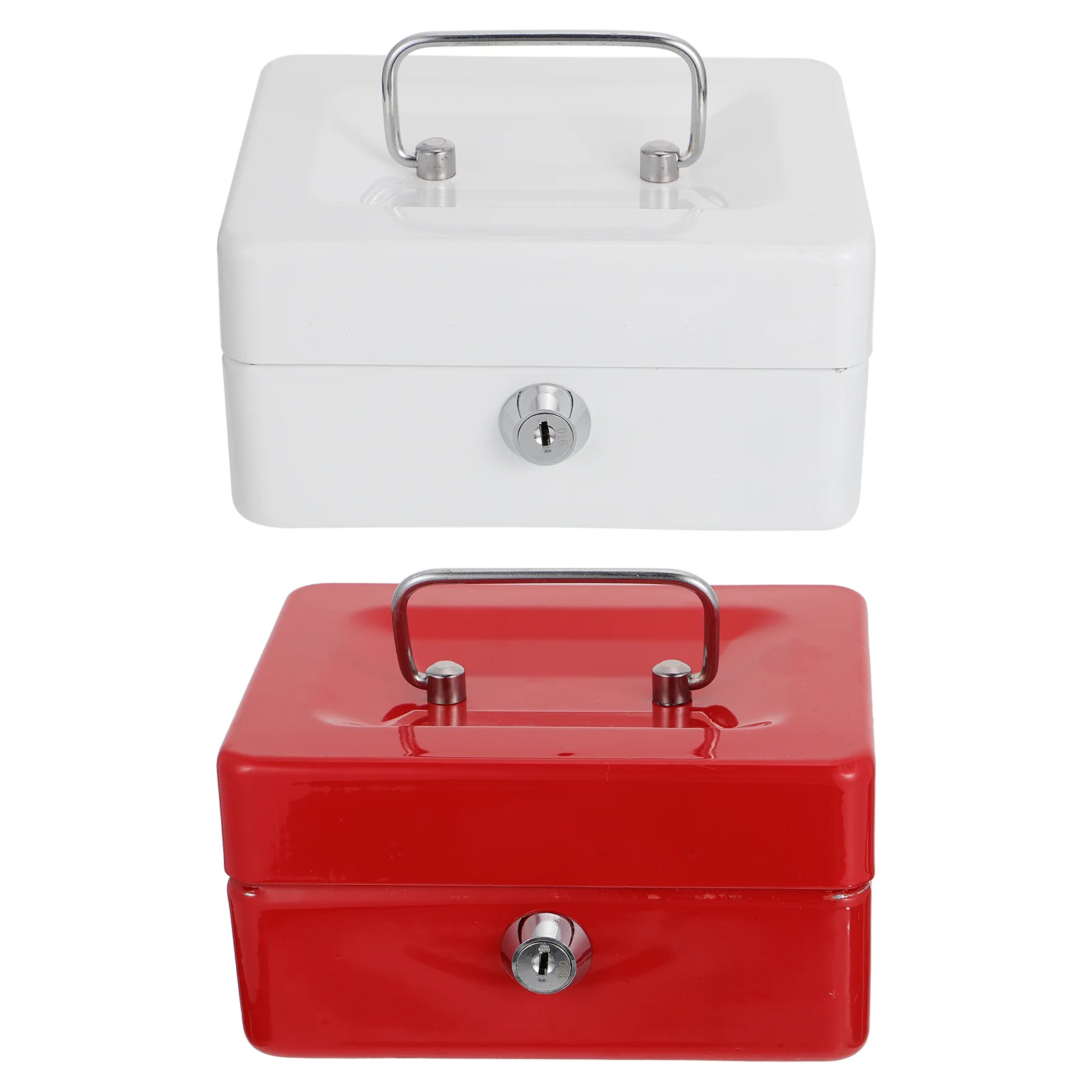 

2 Pcs Iron Key Storage Holder Certificates Storage Boxes Grid Boxes