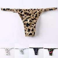 women mulberry silk underpants breathable printed thong g string seamless panties female fashion low rise underwear fashion