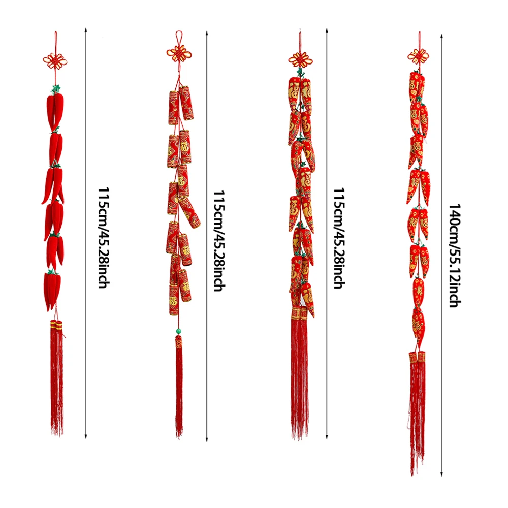 Китайский Новый год 2025 украшения петарды красные охлаждающие подвески для