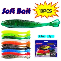 10pcs fishing soft lure shad frog foot jig wobblers artificial color spots silicone bait 7cm for bass pike fishing tackle