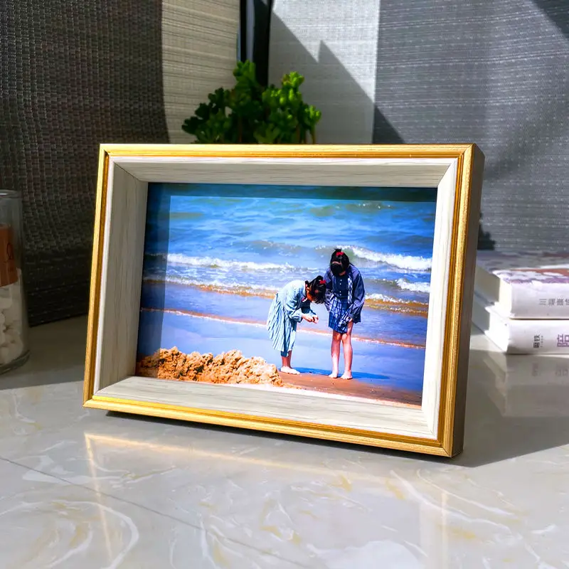 Photo Frame Decorative Picture Frame Modern Wood Grain Frame Family Gift Frame Certificate Home Decor Gallery Wall Frames Set images - 6