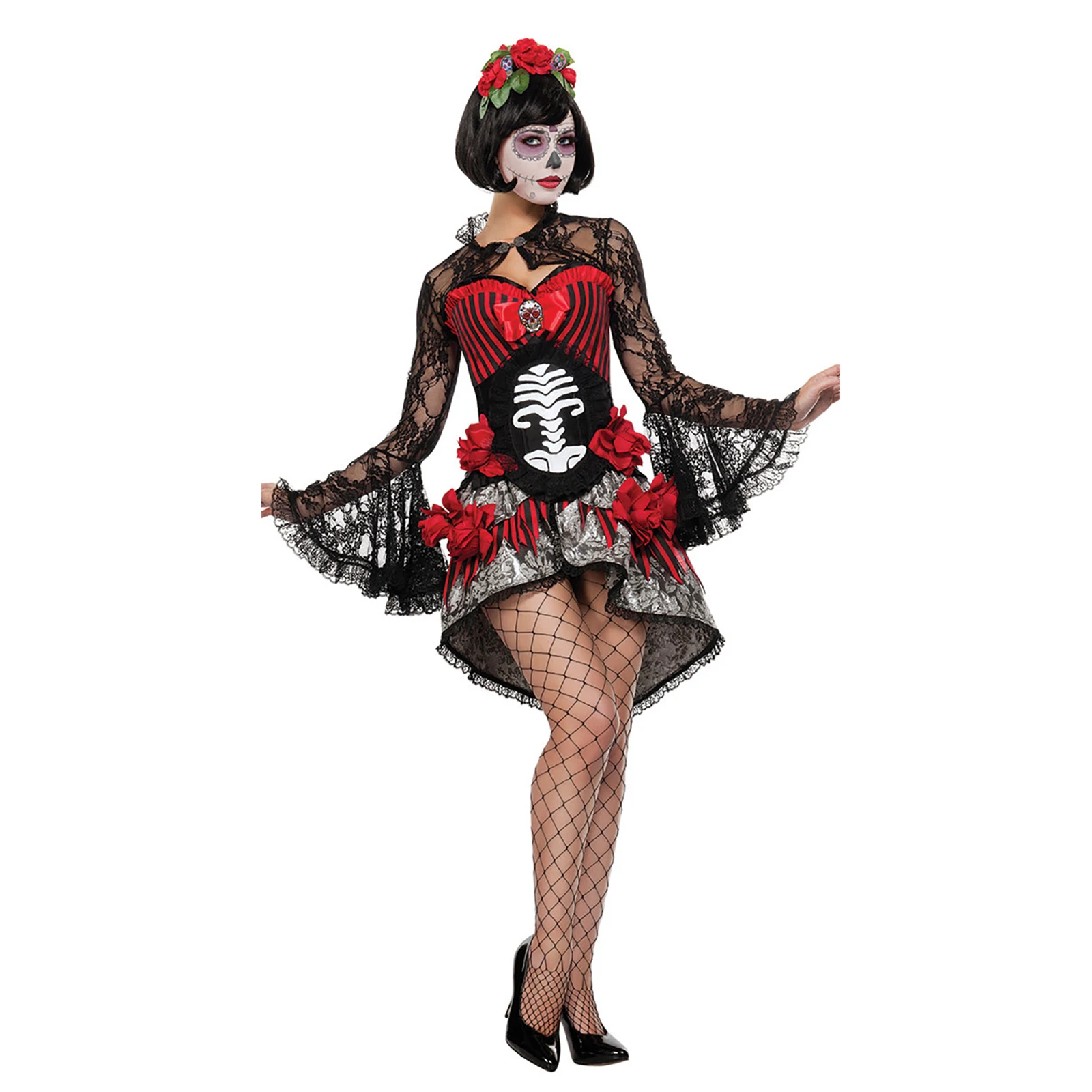 

Christmas Costume Women Ghost Bride Cosplay Skull Frame Horror Sexy Skirt Witch Costume Dress Skeleton Queen Vampire Demon