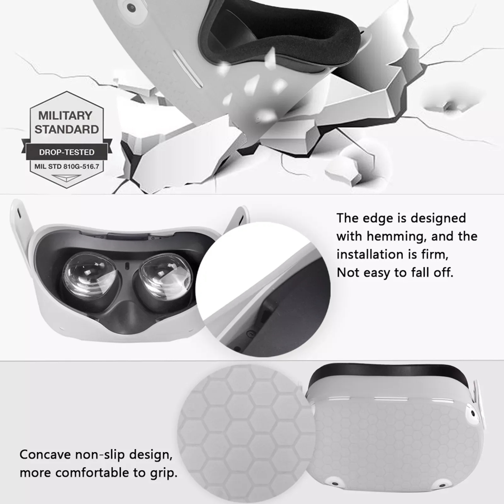 

Protective Cover Shell Case For Oculus Quest 2 VR Headset Head Cover Anti-Scratches For Oculus Quest 2 VR Accessories