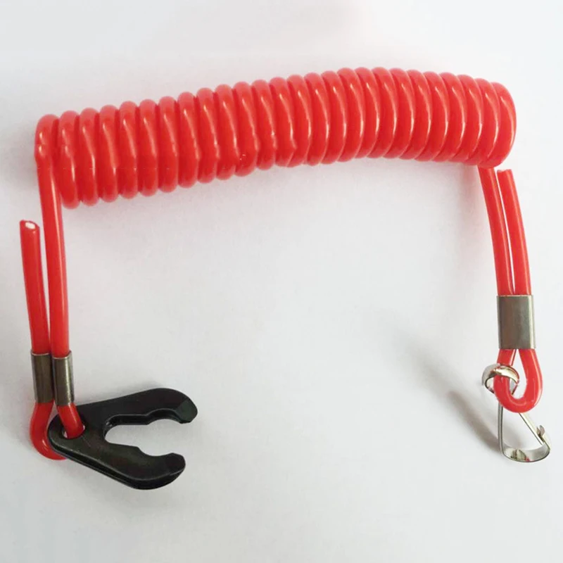 

1 шнур для ключей от лодки, Ремешок безопасности для Honda For Mercury evinгруб Johnson Tether TPU & PVC, красный цвет