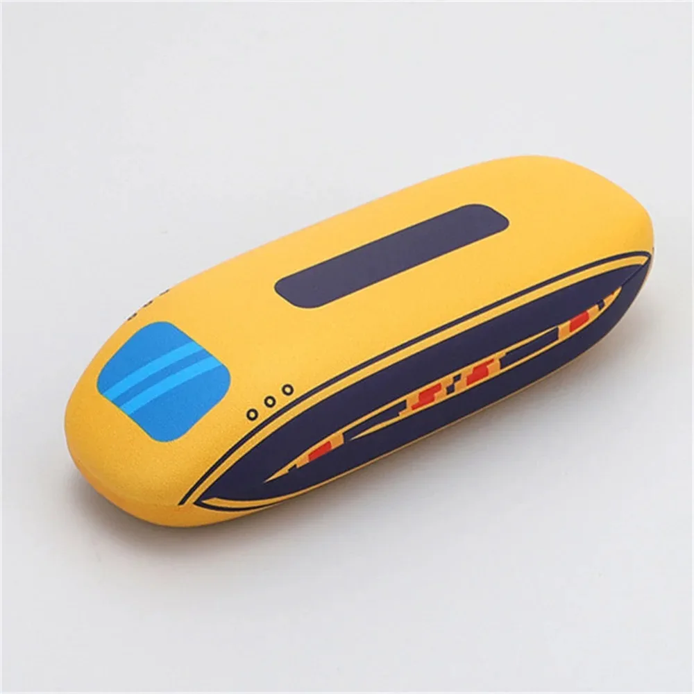 Портативный чехол для очков в форме поезда из искусственной кожи забавный